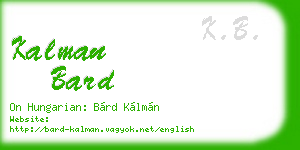 kalman bard business card